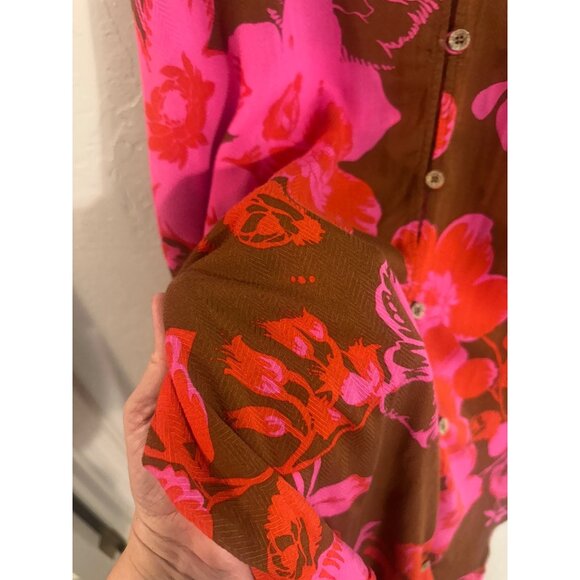 Cabi Pink & Red Tahitian Summer Swim Coverup - Picture 9 of 13